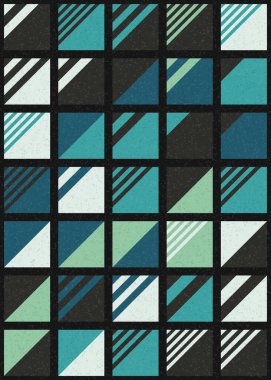 Soyut Geometrik Desen üretken hesaplama sanatı çizimi 