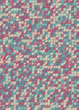 Soyut Geometrik Desen üretken hesaplama sanatı çizimi 