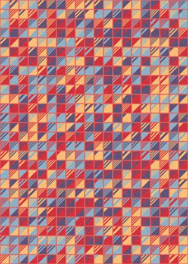 Soyut Geometrik Desen üretken hesaplama sanatı çizimi 