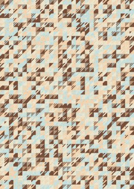 Soyut Geometrik Desen üretken hesaplama sanatı çizimi 