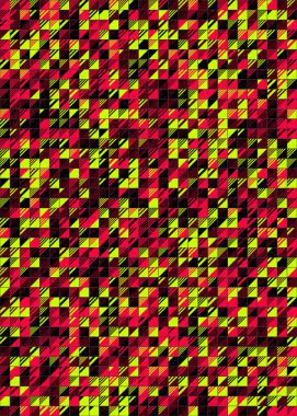 Soyut Geometrik Desen üretken hesaplama sanatı çizimi 