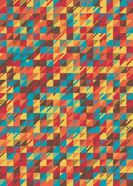 Soyut Geometrik Desen üretken hesaplama sanatı çizimi 