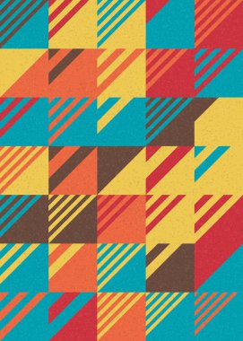 Soyut Geometrik Desen üretken hesaplama sanatı çizimi 