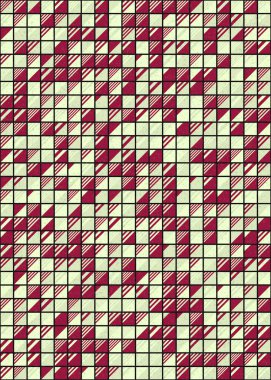 Soyut Geometrik Desen üretken hesaplama sanatı çizimi 