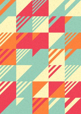 Soyut Geometrik Desen üretken hesaplama sanatı çizimi 