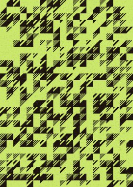 Soyut Geometrik Desen üretken hesaplama sanatı çizimi 