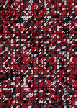 Soyut Geometrik Desen üretken hesaplama sanatı çizimi 