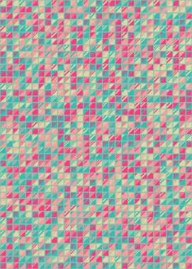 Soyut Geometrik Desen üretken hesaplama sanatı çizimi 