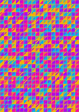 Soyut Geometrik Desen üretken hesaplama sanatı çizimi 