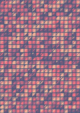 Soyut Geometrik Desen üretken hesaplama sanatı çizimi 