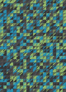 Soyut Geometrik Desen üretken hesaplama sanatı çizimi 