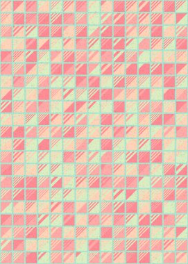 Soyut Geometrik Desen üretken hesaplama sanatı çizimi 