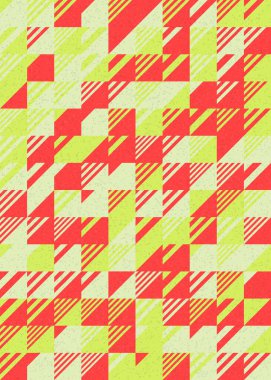 Soyut Geometrik Desen üretken hesaplama sanatı çizimi 