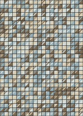 Soyut Geometrik Desen üretken hesaplama sanatı çizimi 