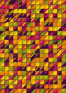 Soyut Geometrik Desen üretken hesaplama sanatı çizimi 