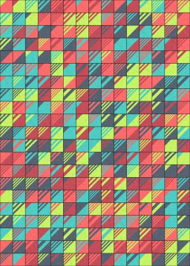 Soyut Geometrik Desen üretken hesaplama sanatı çizimi 