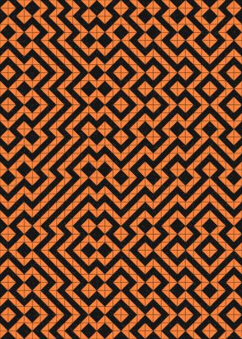 Soyut Geometrik Desen üretken hesaplama sanatı çizimi 