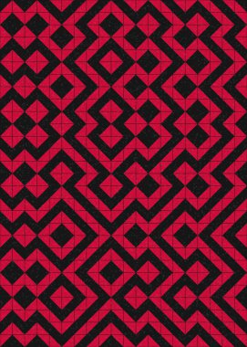 Soyut Geometrik Desen üretken hesaplama sanatı çizimi 