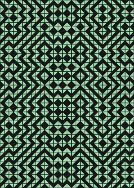 Soyut Geometrik Desen üretken hesaplama sanatı çizimi 