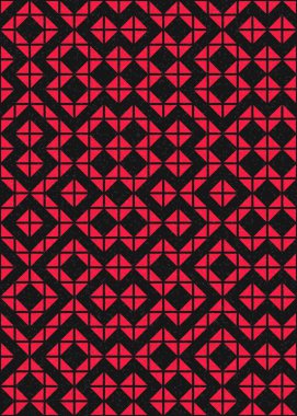 Soyut Geometrik Desen üretken hesaplama sanatı çizimi 