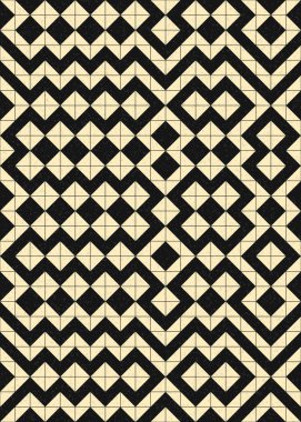 Soyut Geometrik Desen üretken hesaplama sanatı çizimi 