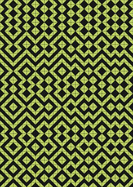 Soyut Geometrik Desen üretken hesaplama sanatı çizimi 