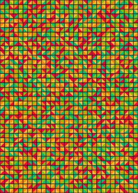 Soyut Geometrik Desen üretken hesaplama sanatı çizimi