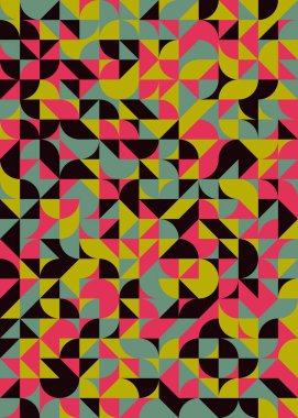 Soyut Geometrik Desen üretken hesaplama sanatı çizimi