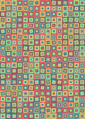 Soyut Geometrik Desen üretken hesaplama sanatı çizimi