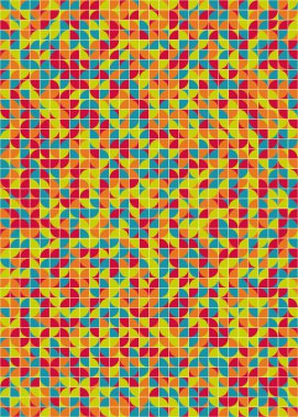 Soyut Geometrik Desen üretken hesaplama sanatı çizimi