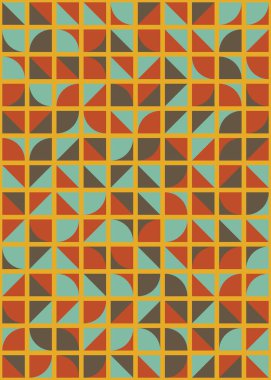 Soyut Geometrik Desen üretken hesaplama sanatı çizimi