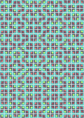 Soyut Geometrik Desen üretken hesaplama sanatı çizimi