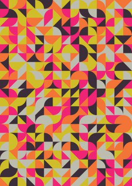 Soyut Geometrik Desen üretken hesaplama sanatı çizimi