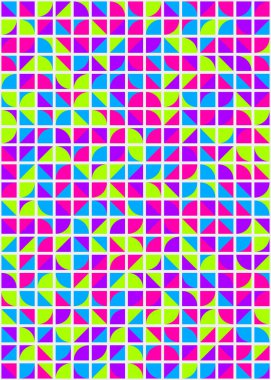 Soyut Geometrik Desen üretken hesaplama sanatı çizimi