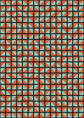 Soyut Geometrik Desen üretken hesaplama sanatı çizimi