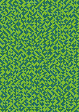 Soyut renk geometrik mozaik desen üretken hesaplama sanatı çizimi, fayans rengi parçalarının taklidi