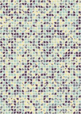 Soyut Geometrik Desen üretken hesaplama sanatı çizimi