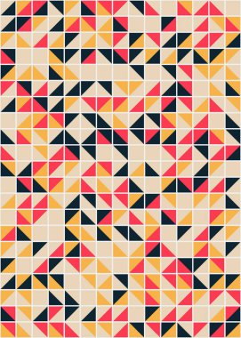 Soyut Geometrik Desen üretken hesaplama sanatı çizimi