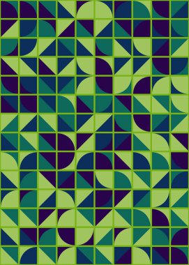 Soyut Geometrik Desen üretken hesaplama sanatı çizimi