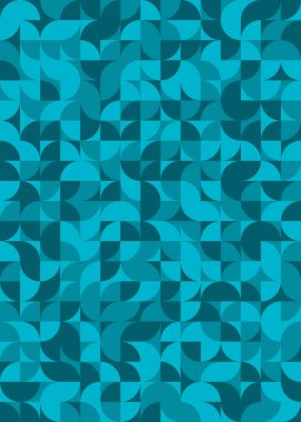 Soyut renk geometrik mozaik desen üretken hesaplama sanatı çizimi, fayans rengi parçalarının taklidi