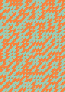 Soyut renk geometrik mozaik desen üretken hesaplama sanatı çizimi, fayans rengi parçalarının taklidi