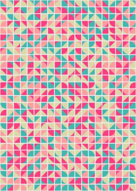 Soyut Geometrik Desen üretken hesaplama sanatı çizimi