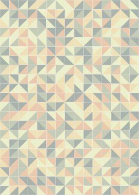 Soyut renk geometrik mozaik desen üretken hesaplama sanatı çizimi, fayans rengi parçalarının taklidi