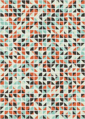 Soyut Geometrik Desen üretken hesaplama sanatı çizimi