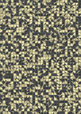 Soyut Geometrik Desen üretken hesaplama sanatı çizimi 