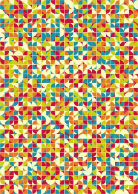 Soyut Geometrik Desen üretken hesaplama sanatı çizimi