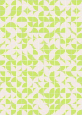 Soyut renk geometrik mozaik desen üretken hesaplama sanatı çizimi, fayans rengi parçalarının taklidi