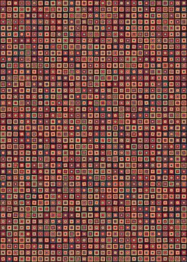 Soyut Geometrik Desen üretken hesaplama sanatı çizimi