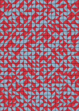 Soyut Geometrik Desen üretken hesaplama sanatı çizimi