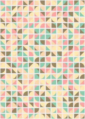 Soyut Geometrik Desen üretken hesaplama sanatı çizimi